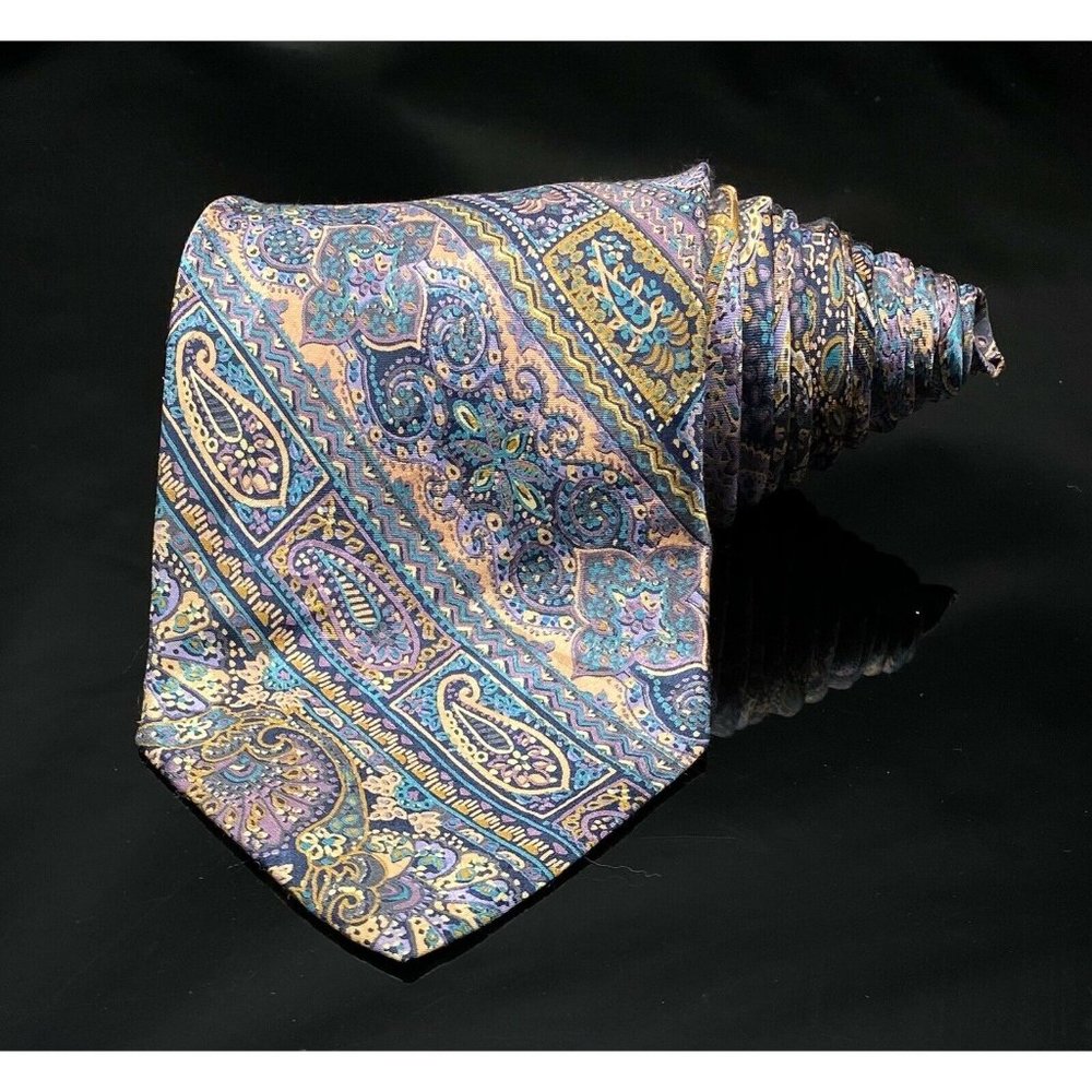 STUNNING $280 BRIONI Paisley Italian SILK TIE - Picture 2 of 6
